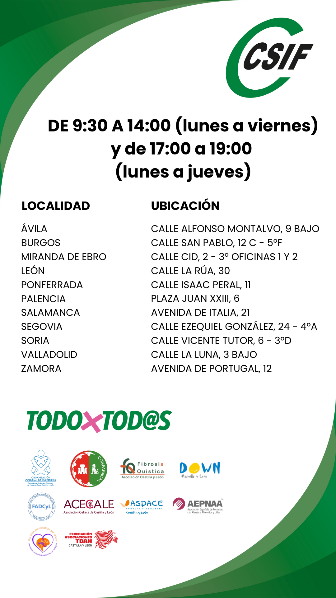 SEDES CSIF FIRMAS